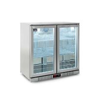 Twin Door Bar Fridge - Stainless Body & Doors