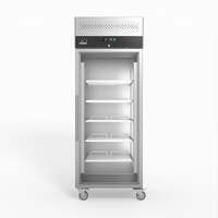 650 Litre Upright Stainless Steel Glass Door Fridge