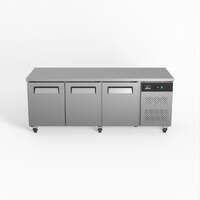 Three Door Commercial Worktop / Under Bench Fridge 800mm Depth