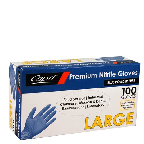 Gloves Nitrile Powder Free Blue Large 1000PK