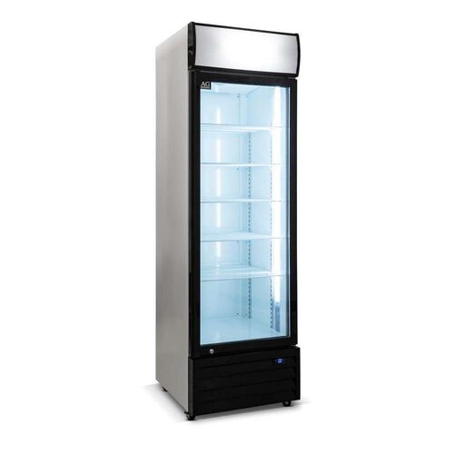 420 Litre Single Door Upright Display Fridge - Glass Door