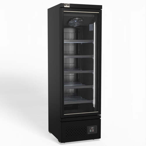 Supermarket Single Glass Door Upright Display Freezer - 450 Litre